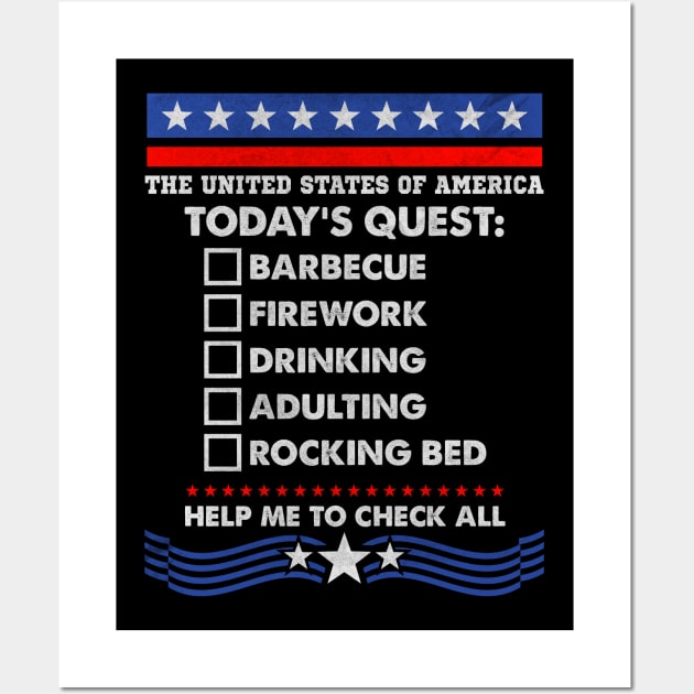 Today's Quest | 4th Of July Wall Art by POD Anytime